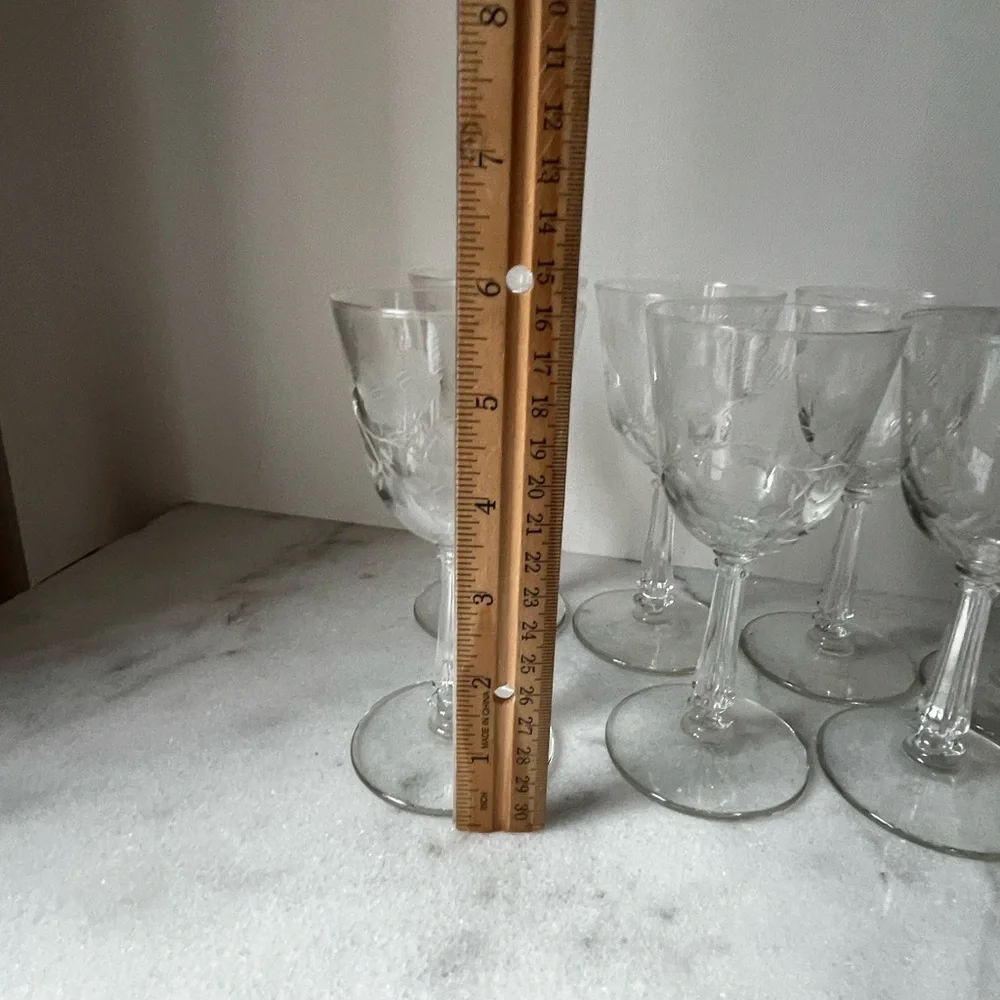 Libbey Glass Company Crystal Garland wine goblet, glasses set of 7
